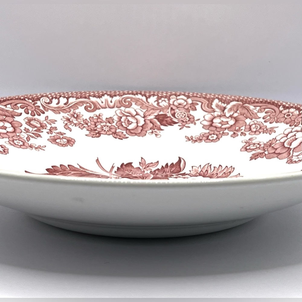 Spode England Archive Collection British Flowers White Plate/Saucer Red Flowers - Picture 8 of 11